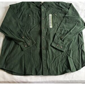 NWT DULUTH TRADING MENS 4XL Relaxed Flannel Shirt Green